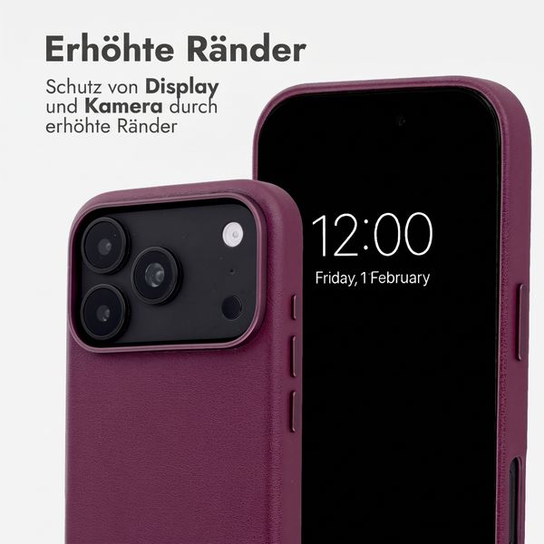Accezz MagSafe Leather Backcover Apple iPhone 18 Pro / 17 Pro - Heath Purple
