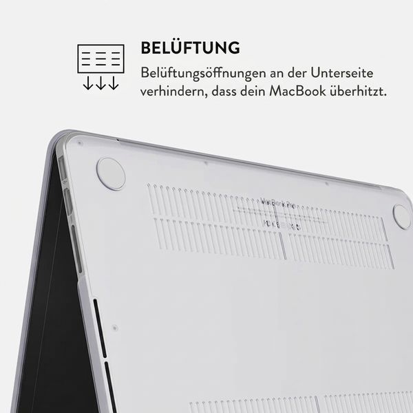 Burga Hardshell Hülle Apple MacBook Air 13 Zoll (2022 / 2024 M3 / 2025 M4 / 2026 M5) - Reset Button