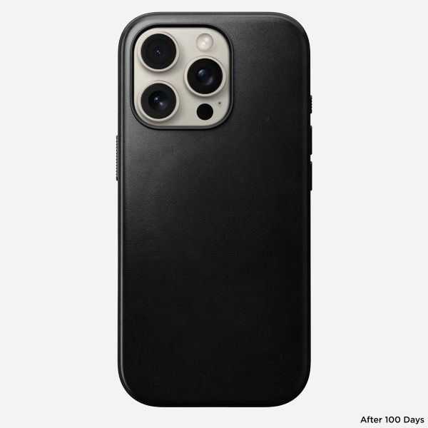Nomad Modern Horween Leather Case Apple iPhone 16 Pro - Schwarz