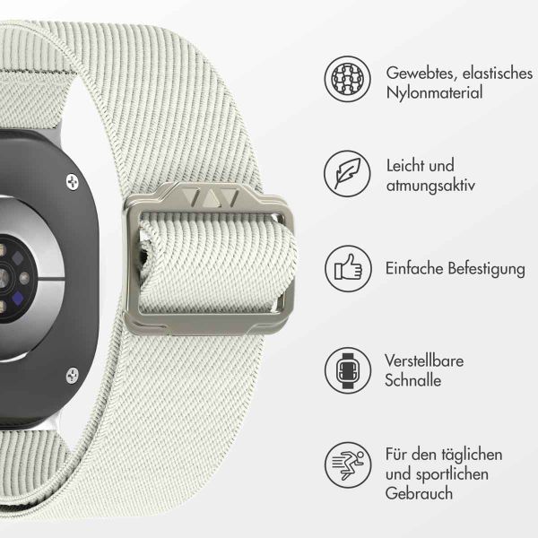 imoshion Elastisches Nylonarmband für das Samsung Galaxy Watch 8 (Classic) - 40 / 44 / 46mm - Beige