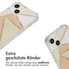 imoshion Design Hülle mit Band Apple iPhone 14 - Beige Graphic