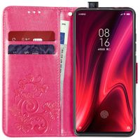 Kleeblumen Klapphülle Fuchsia für Xiaomi Mi 9T (Pro)