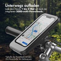 imoshion Handyhalterung für Fahrrad mit powerbank - spritzwassergeschützt – 5000 mAh – Schwarz