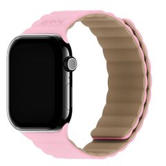 Holdit Silikonarmband Magnet für Apple Watch Series 1 - 11 / SE / Ultra (44/45/46/49 mm) - Pink / Beige