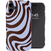 Selencia Vivid Back Cover Apple iPhone 16 - Dream Swirl Chocolate