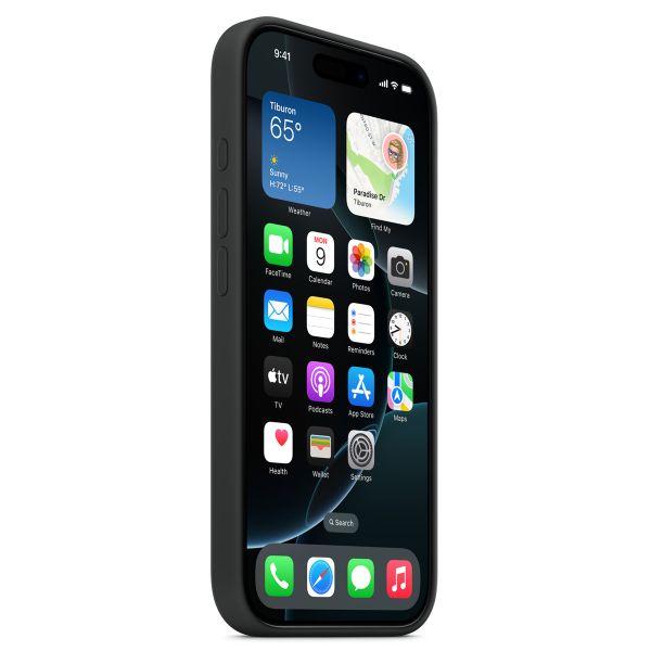 Apple Silikon-Case MagSafe für das Apple iPhone 16 Pro Max - Black