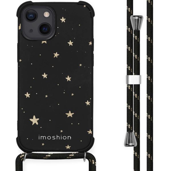 imoshion Design Hülle mit Band für das iPhone 13 Mini - Stars Gold