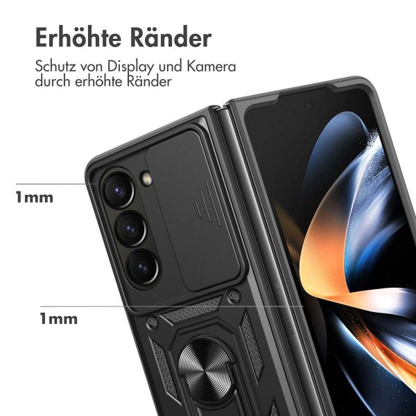 imoshion Rugged Back Cover mit Ring Samsung Galaxy Z Fold 5 - Schwarz