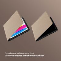 Selencia Riva Klapphülle Apple iPad 11 (2025) 11 Zoll A16 / iPad 10 (2022) 10.9 Zoll - Beige
