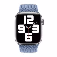 Apple Geflochtenes Solo Loop für  Apple Watch Series 1 - 9 / SE (38/40/41 mm) | Series 10 / 11 (42 mm) - Größe 6 - Slate Blue