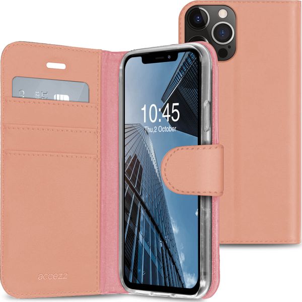 Accezz Wallet TPU Klapphülle Apple iPhone 13 Pro - Rosé gold