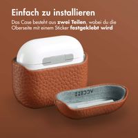 Accezz Echtes Leder Case AirPods 4 - Cognac