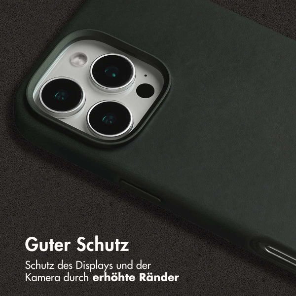 Accezz Vintage Leather Magsafe Backcover Apple iPhone 16 Pro Max - Smokey Green