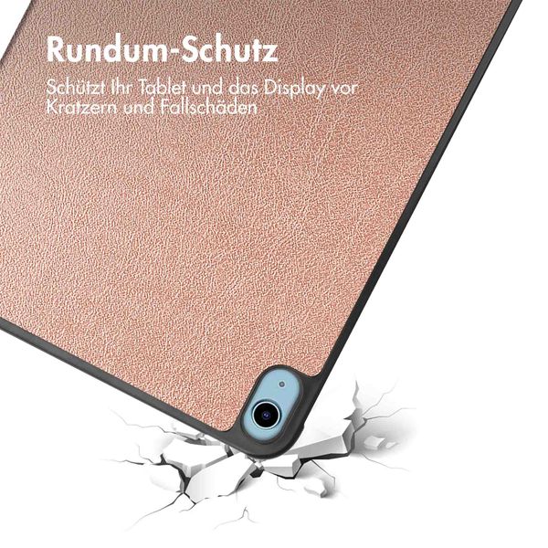 imoshion Trifold Klapphülle Apple iPad 11 (2025) 11 Zoll / iPad 10 (2022) 10.9 Zoll - Rosé gold