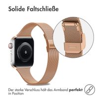 imoshion Milanaise Faltarmband für Apple Watch Series 1 t/m 9 / SE (38/40/41 mm) | Series 10 / 11 (42 mm) - Rosé gold
