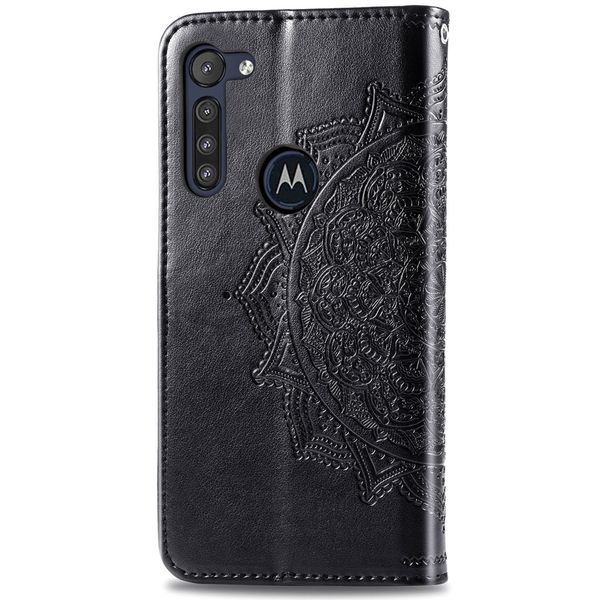 Mandala Klapphülle Schwarz für Motorola Moto G8 Power