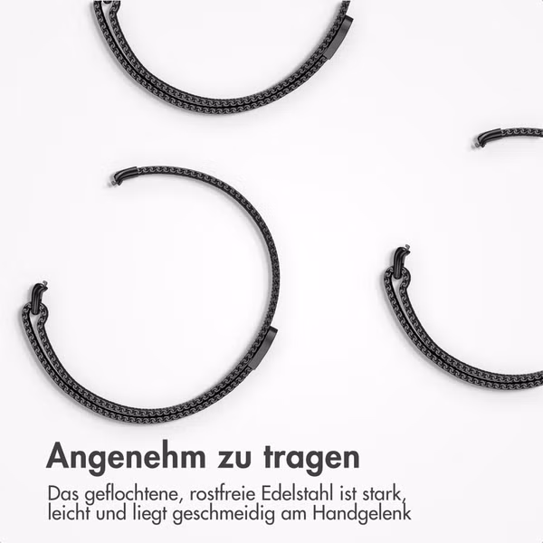 imoshion Magnetisches Milanaise Armband für Xiaomi Smart Band 9 / 8 Pro / Redmi Watch 6 / 5 / 4 - Schwarz