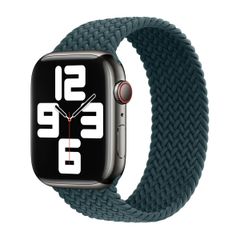 Apple Geflochtenes Solo Loop für das  Apple Watch | 44/45/46/49 mm - Größe 4 - Rainforest
