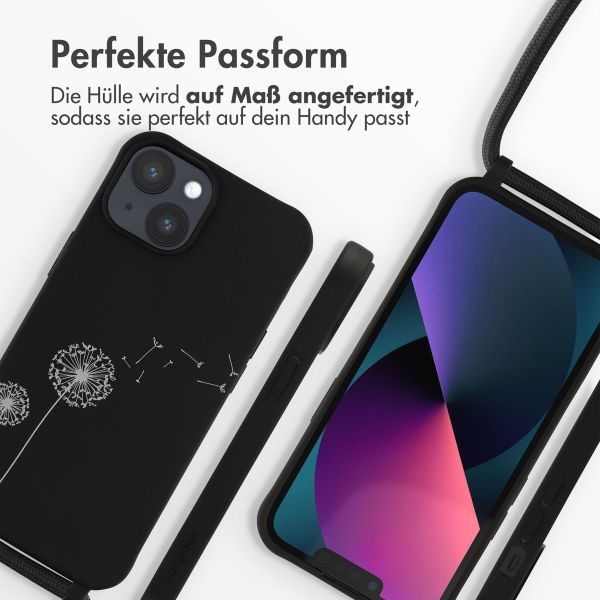 imoshion Silikonhülle design mit Band für das iPhone 14 - Dandelion Black