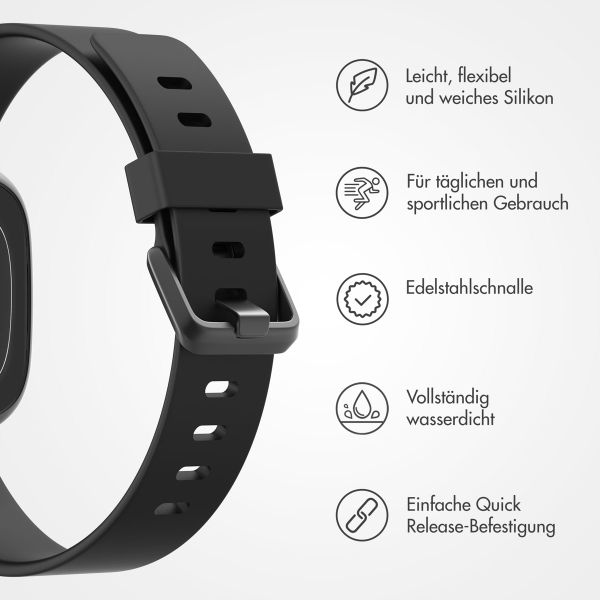 imoshion Silikonarmband für die Fitbit Versa (2) / Versa Lite - Größe S - Schwarz