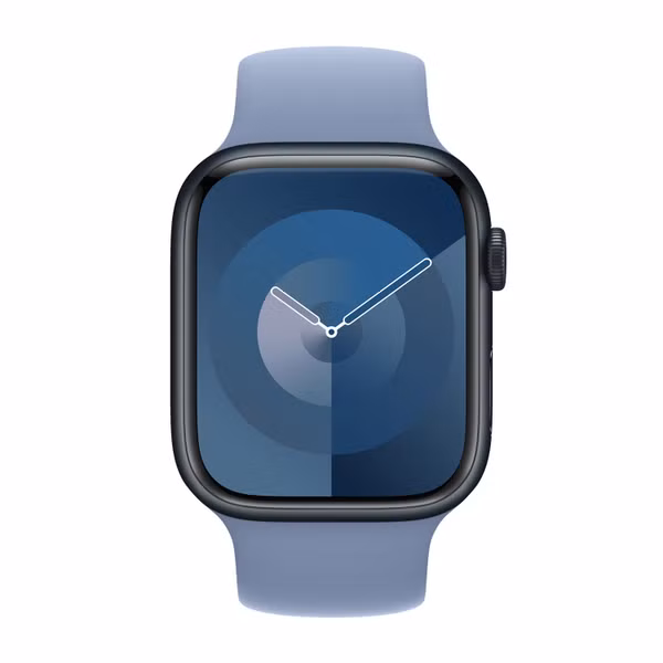 Apple Silikon Solo Loop für  Apple Watch Series 1 - 11 / SE / Ultra (44/45/46/49 mm) - Größe 8 - Winter Blue