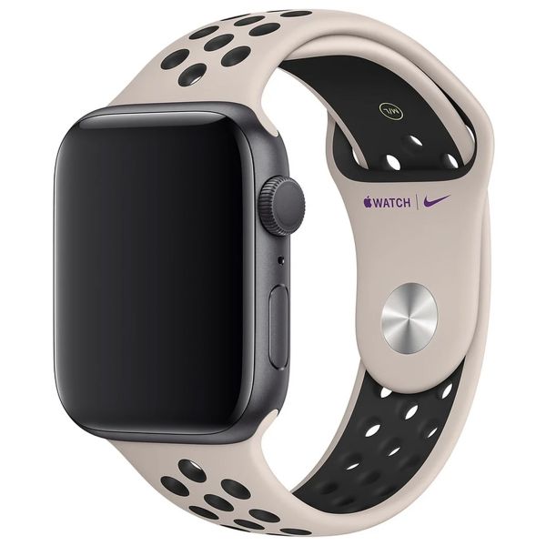 Apple Nike Sport Band für Apple Watch Series 1-9 / SE - 38/40/41 mm / Series 10 - 42 mm - Desert Sand / Black