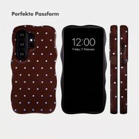 Selencia Vivid Wavy Backcover mit MagSafe Samsung Galaxy S26 Ultra - Happy Dots Chocolate