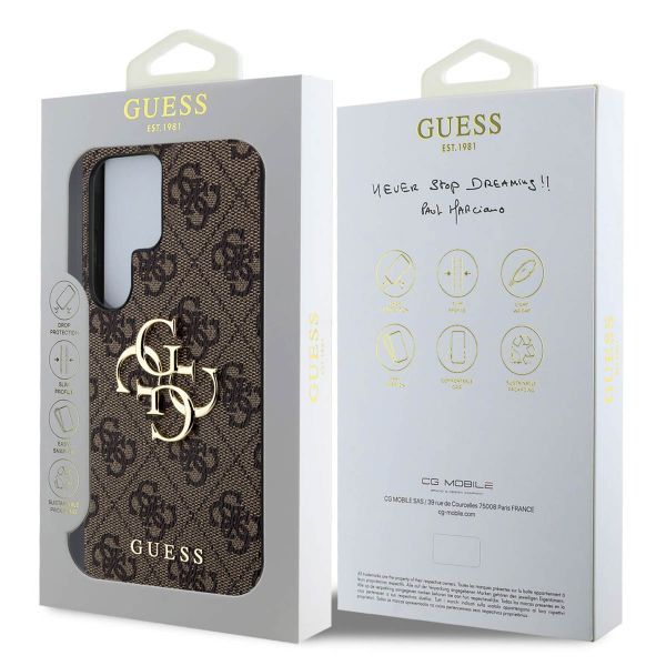 Guess 4G Metal Logo Back Cover Samsung Galaxy S25 Ultra - Braun