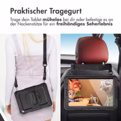 Accezz Robustes Back Cover mit Schultergurt Samsung Galaxy Tab A9 8.7 Zoll - Schwarz