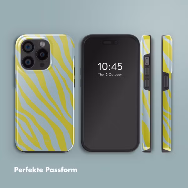 Selencia Vivid Rückabdeckung mit MagSafe Apple iPhone 15 Pro - Zebra Winter Sky Titanium Yellow