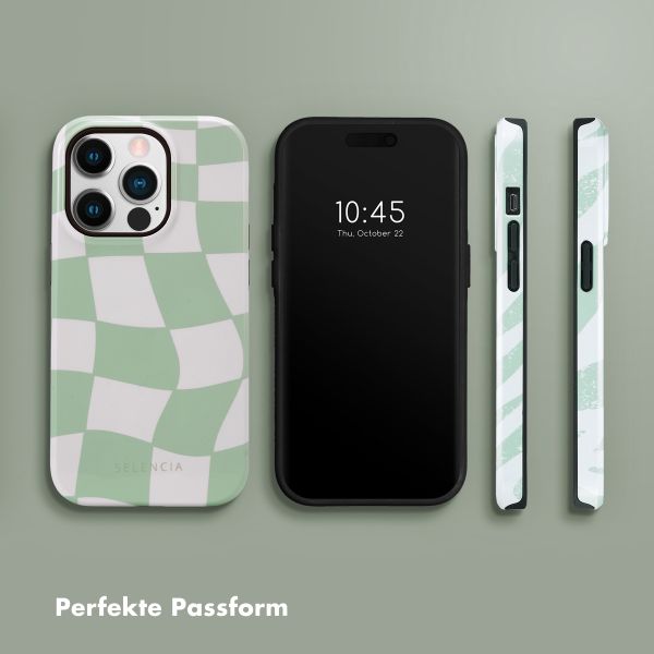 Selencia Vivid Tough Back Cover für das iPhone 14 Pro - Groovy Sage Green