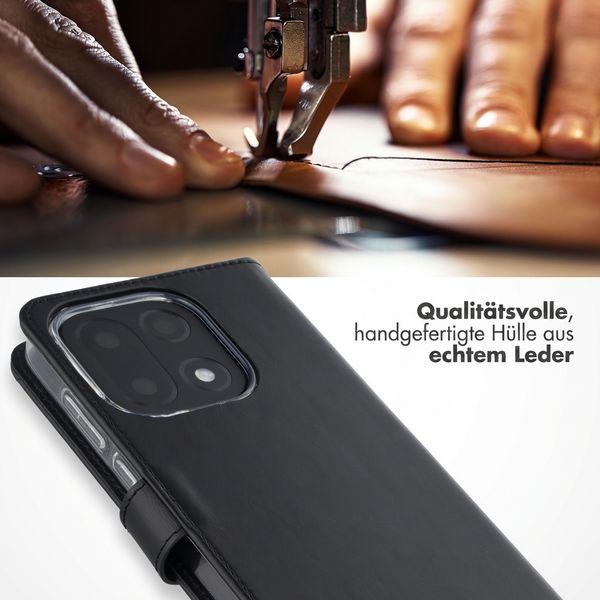 Selencia Echtleder Klapphülle OnePlus 15 - Schwarz