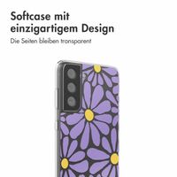 imoshion  Design Hülle für das Samsung Galaxy S21 FE - Tropical Violet Flowers Connect