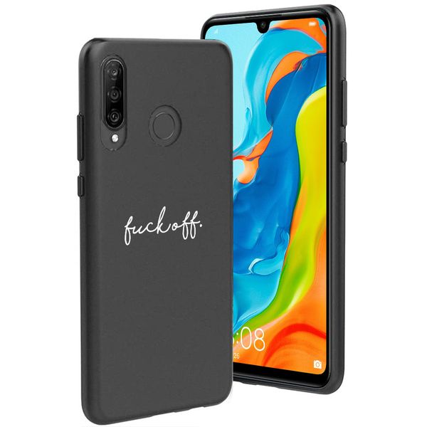 imoshion Design Hülle Huawei P30 Lite - Fuck Off - Schwarz