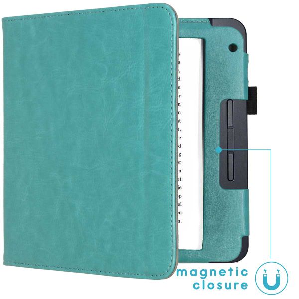 imoshion Vegan Leather Klapphülle Kobo Libra 2 / Tolino Vision 6 - Hellblau