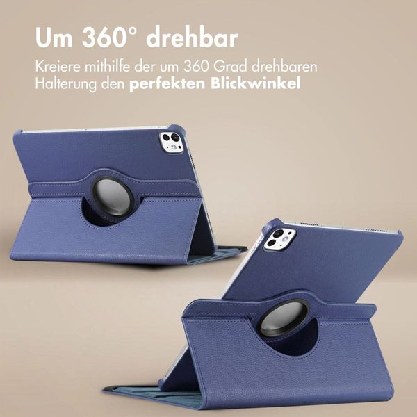 imoshion 360° drehbare Klapphülle Apple iPad Pro 11 (2020/2021/2022) - Dunkelblau