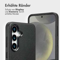 Accezz 2-in-1 Klapphülle aus Leder mit MagSafe für das Samsung Galaxy S25 - Onyx Black