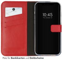 Selencia Echtleder Klapphülle für das iPhone 14 - Rot