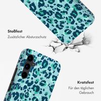 Selencia Vivid Tough Back Cover für das Samsung Galaxy A34 - Wild Spots Light Blue