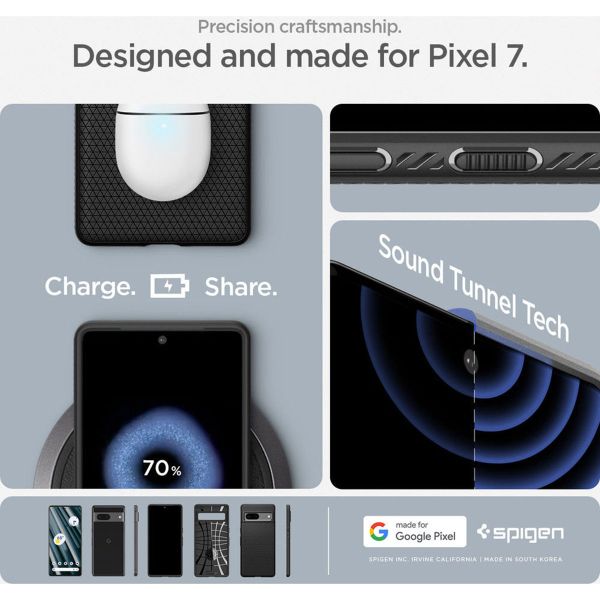 Spigen Liquid Air™ Case für das Google Pixel 7 - Schwarz