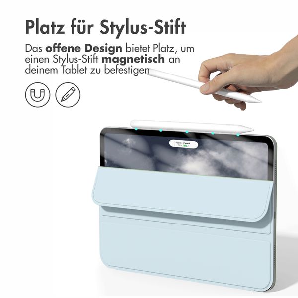 imoshion Magnetic Klapphülle Apple iPad Air 11 Zoll (2025) M3 / (2024) M2 / Air 5 (2022) / Air 4 (2020) - Hellblau