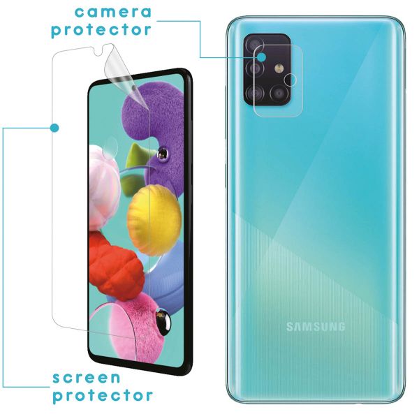 imoshion Displayschutzfolie 3er-Pack + Kameraschutz Glas Galaxy A51