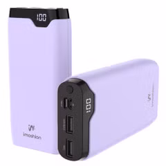 imoshion Powerbank 20.000 mAh - 22,5W Schnellladegerät - USB-C / USB-A - Lila