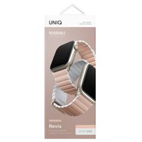 Uniq Revix Premium Edition doppelseitiges Armband für die Apple Watch Series 1 bis 9 / SE (38/40/41 mm) | Series 10 (42 mm) - Weiß/Blush Pink