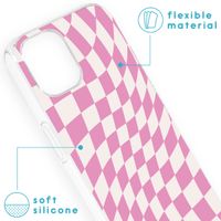 imoshion Design Hülle für das iPhone 13 - Retro Pink Check