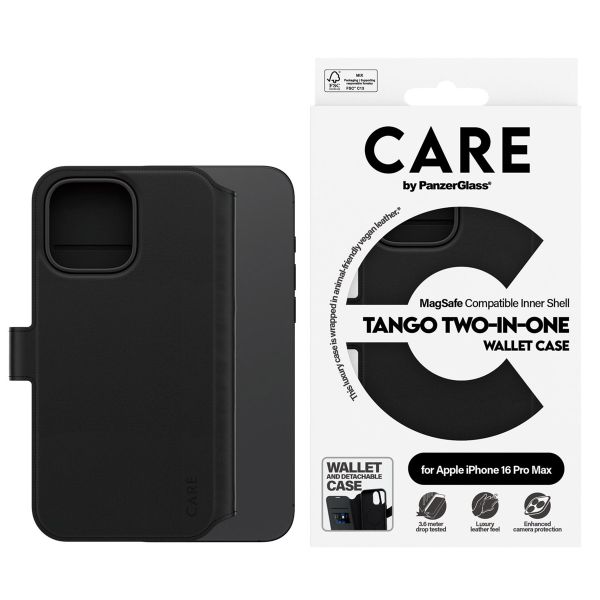 CARE by PanzerGlass Tango 2 in 1 Wallet Case MagSafe Apple iPhone 16 Pro Max - Schwarz