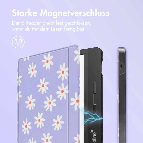 imoshion Design Slim Hard Case Sleepcover mit Stand Tolino Vision 5 - Flowers Distance