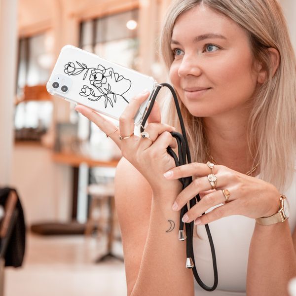 imoshion Design Hülle mit Band für das Samsung Galaxy A51 - Woman Flower