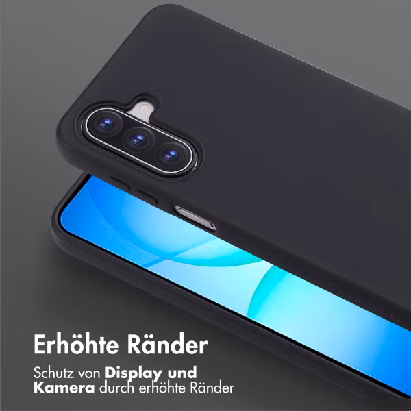 Selencia SilikonHülle mit abnehmbarem Band Samsung Galaxy A17 - Schwarz