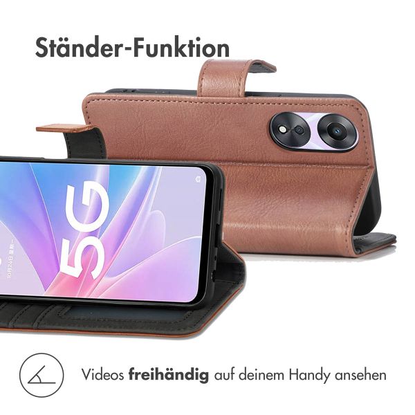 imoshion Luxuriöse Klapphülle Oppo A78 (4G) - Braun
